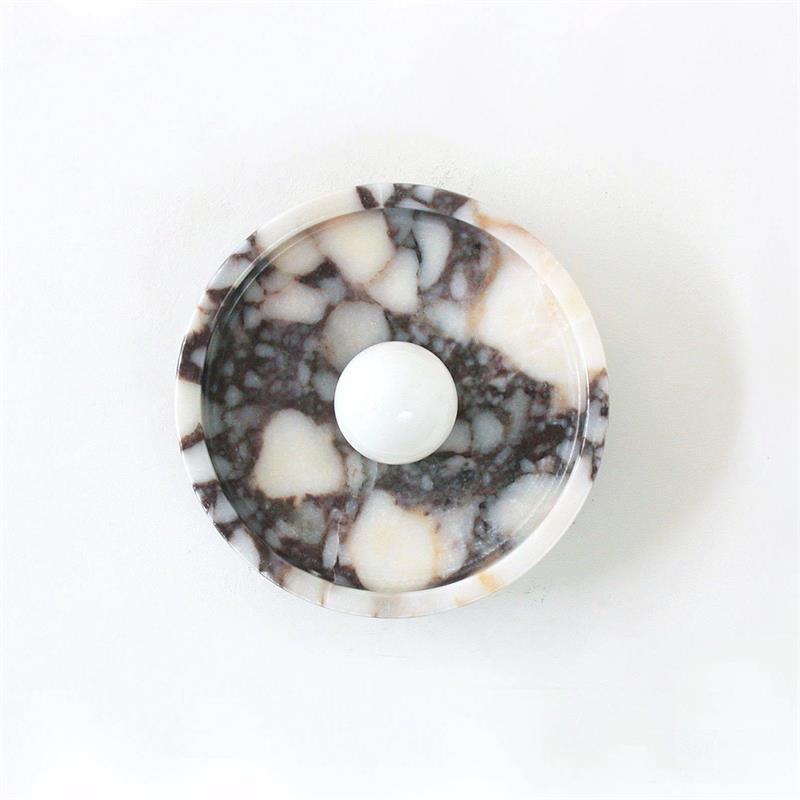 Ollaeos Modern Minimalist Disc Marble Metal Wall Lamp - Lamp Copper