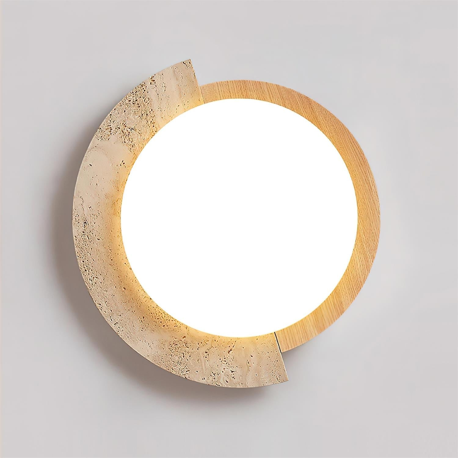 Ritta Travertine Oval LED Ceiling Light - Letslighting