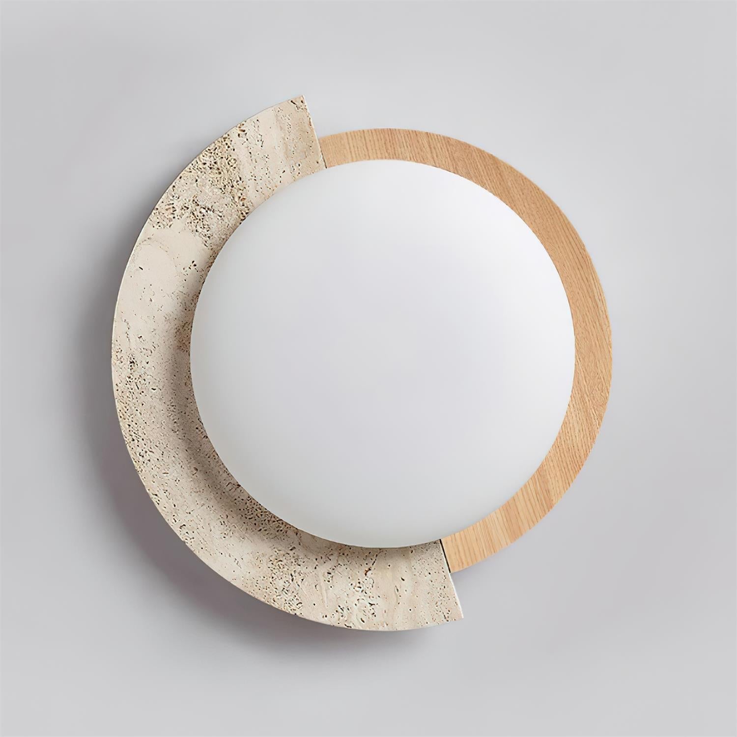 Ritta Travertine Oval LED Ceiling Light - Letslighting