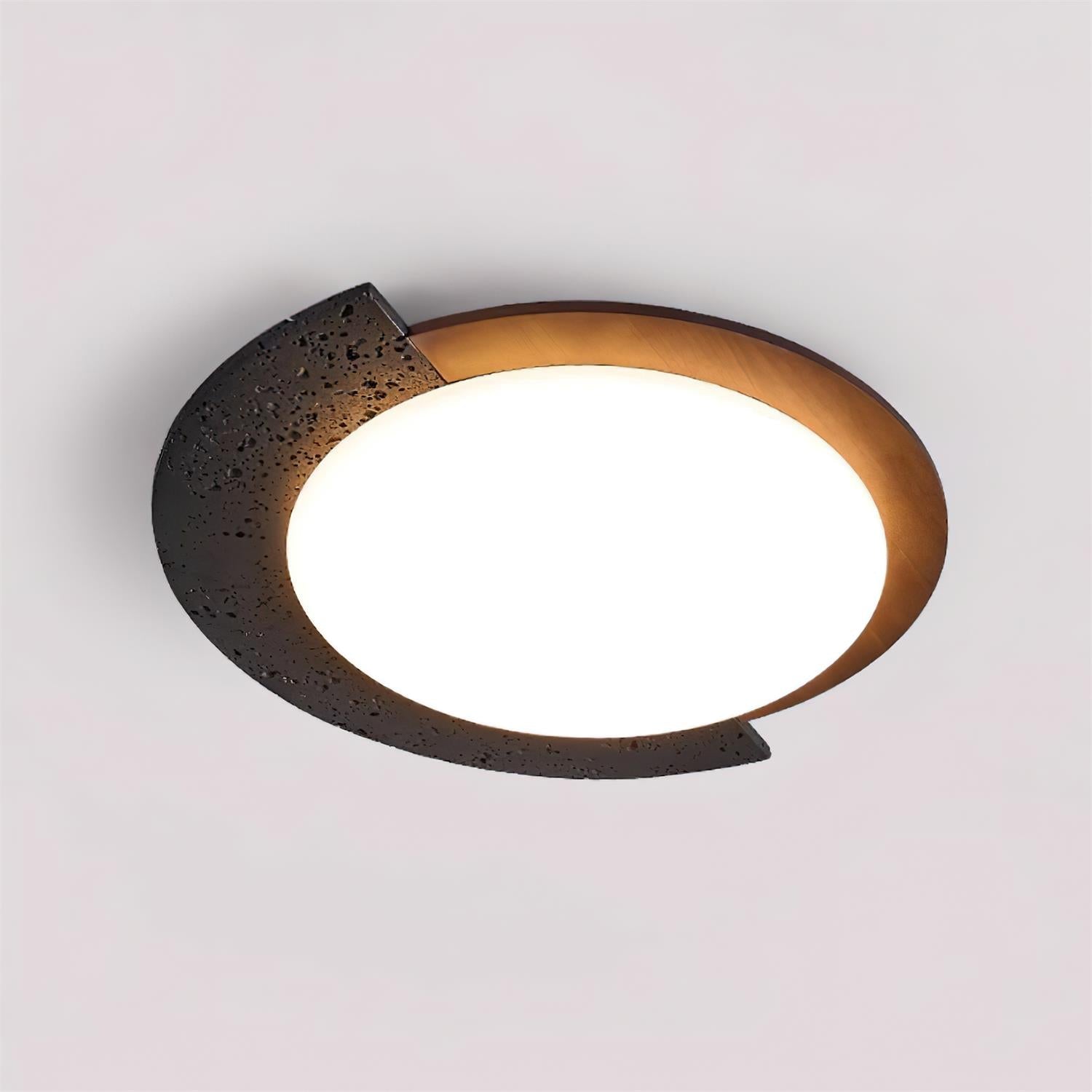 Ritta Travertine Oval LED Ceiling Light - Letslighting