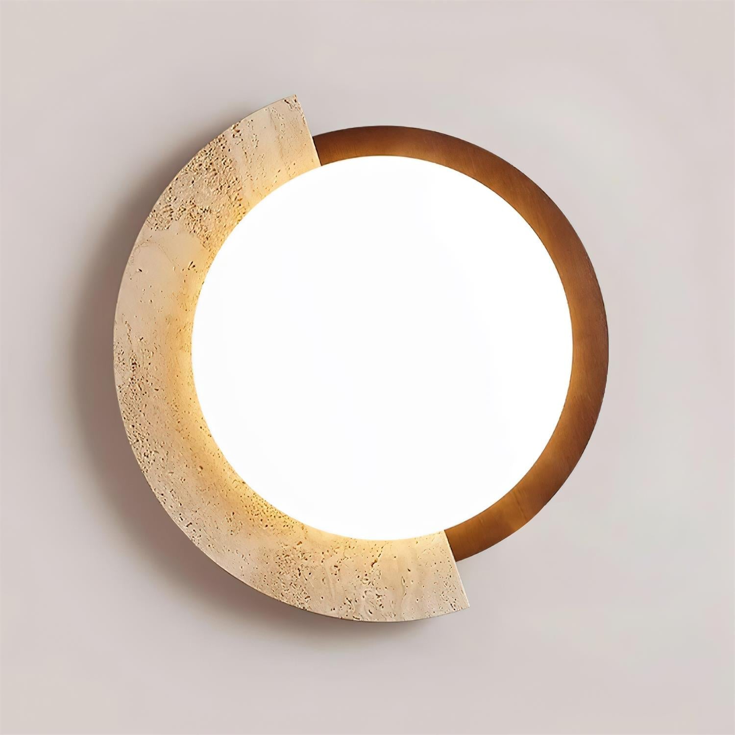 Ritta Travertine Oval LED Ceiling Light - Letslighting