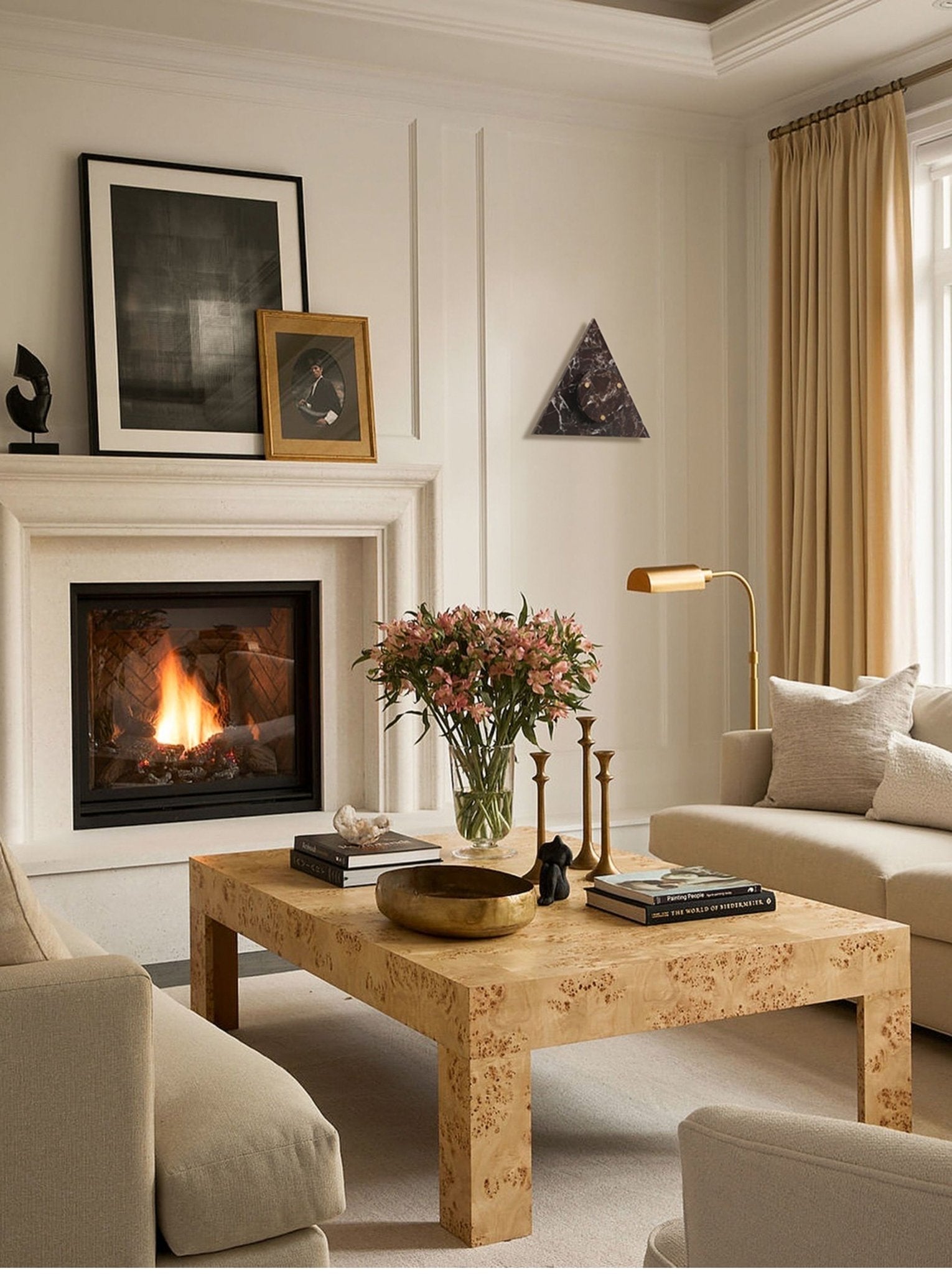 Pyramid Rustic Marble Wall Light - Blowlighting