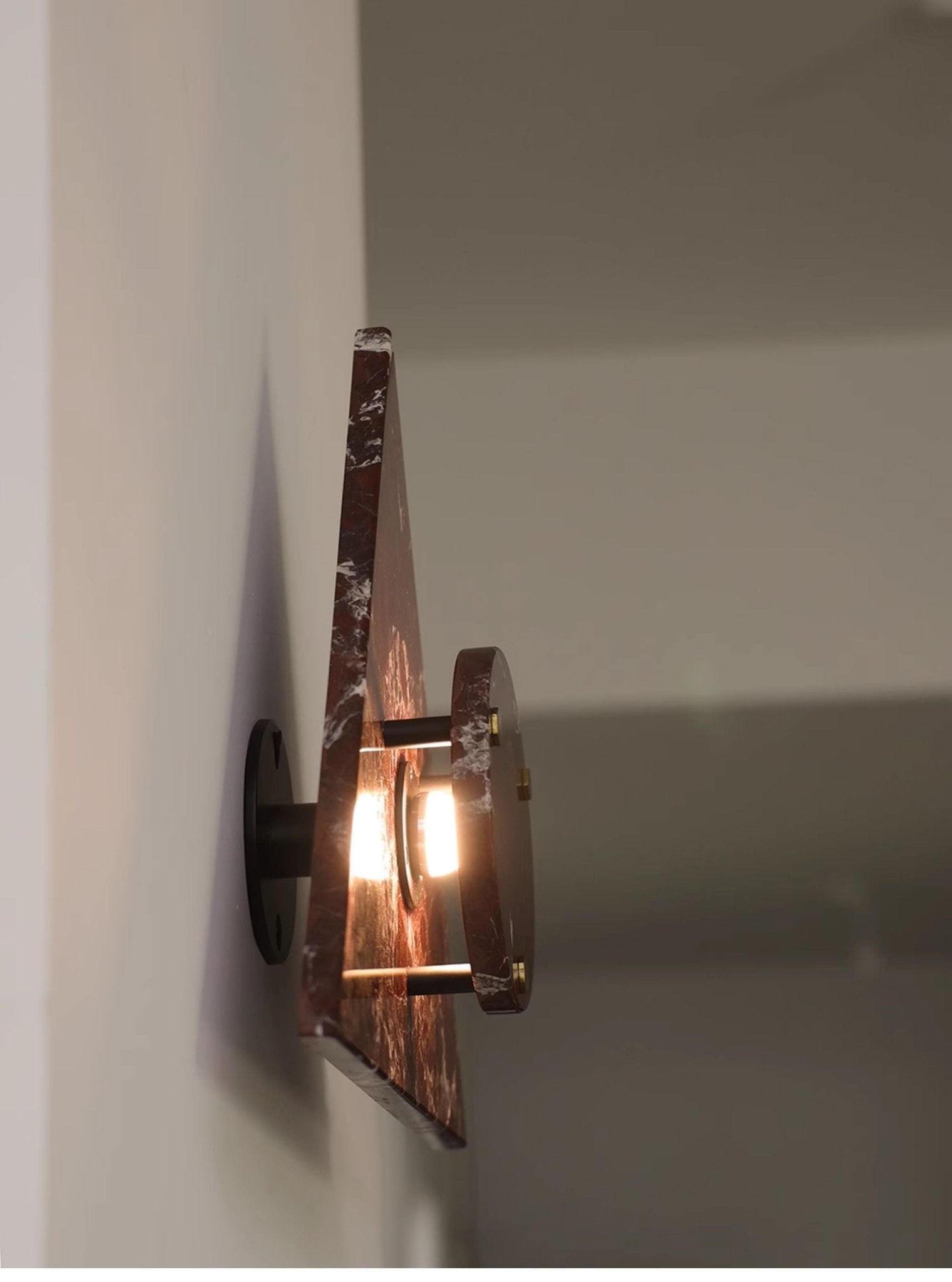 Pyramid Rustic Marble Wall Light - Blowlighting