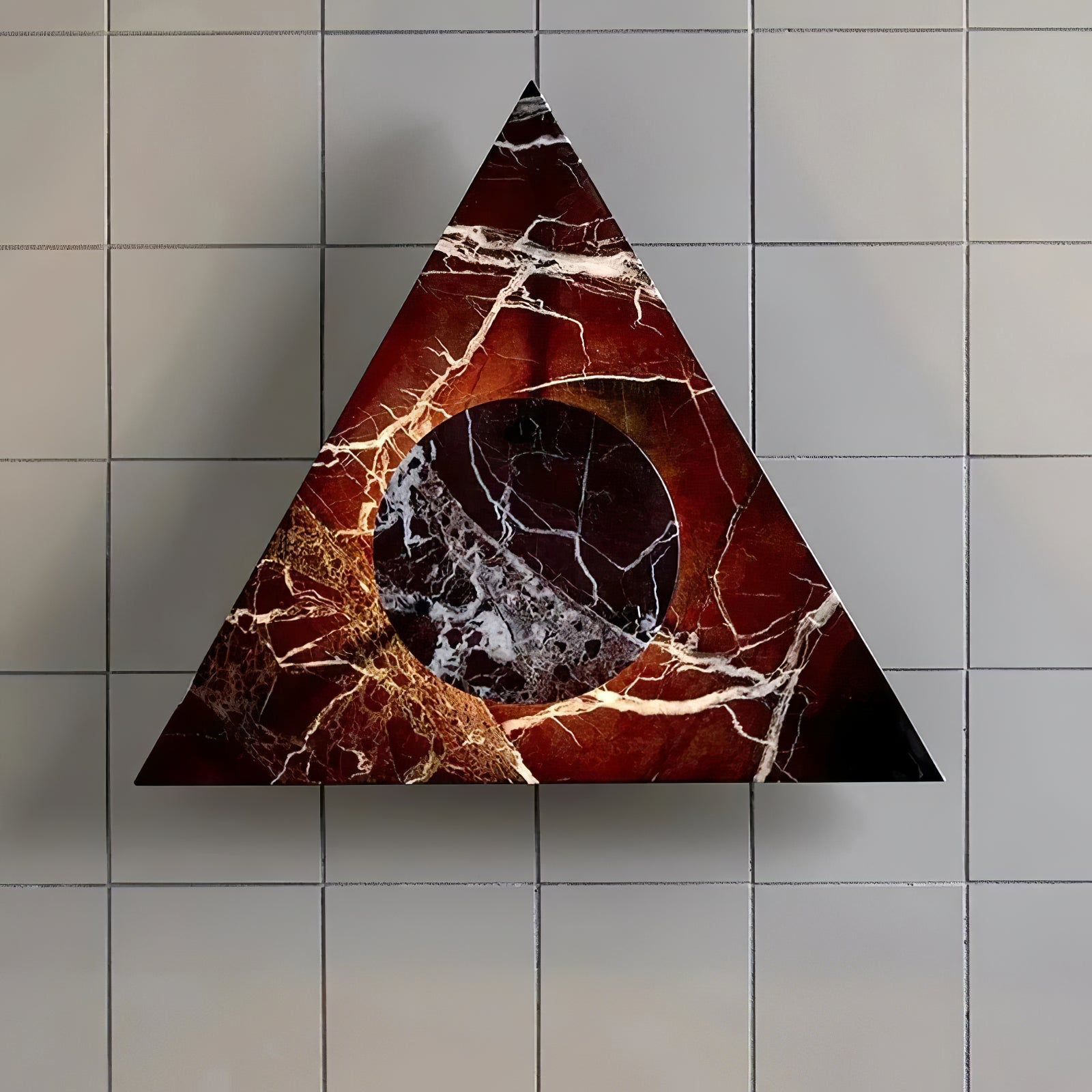 Pyramid Rustic Marble Wall Light - Blowlighting