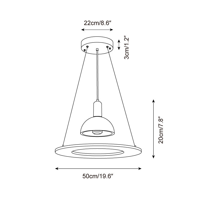 Ritta Travertine Dome & Ring Pendant Lamp - Letslighting