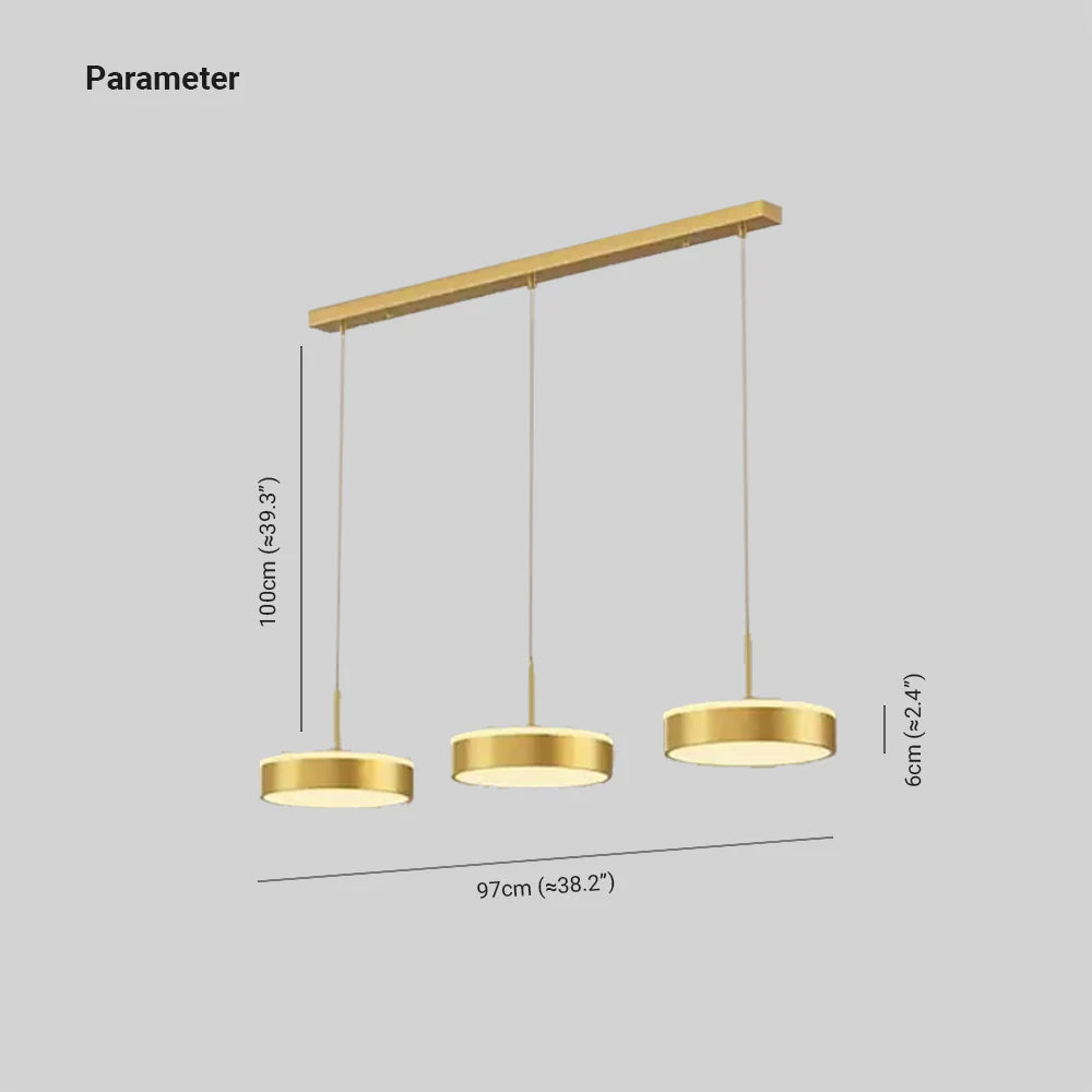 Arisha Moderni LED Lampade a Sospensione Metallo/Acrilico Nero/Oro Bar/Cucina
