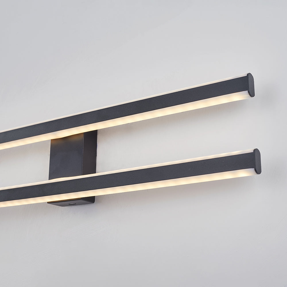 Arisha Minimalista LED Plafoniera Metallo Nera/Bianco Doppia Linea Soggiorno/Camera da Letto