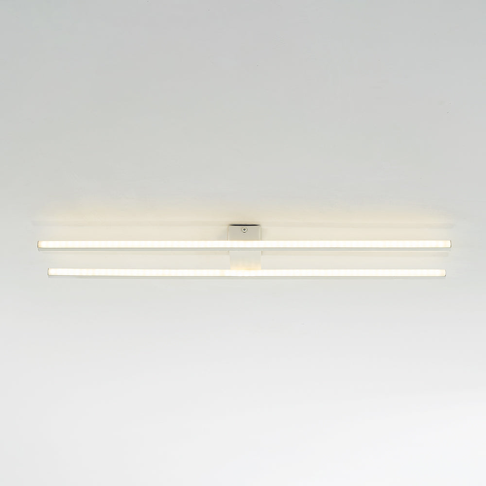 Arisha Minimalista LED Plafoniera Metallo Nera/Bianco Doppia Linea Soggiorno/Camera da Letto