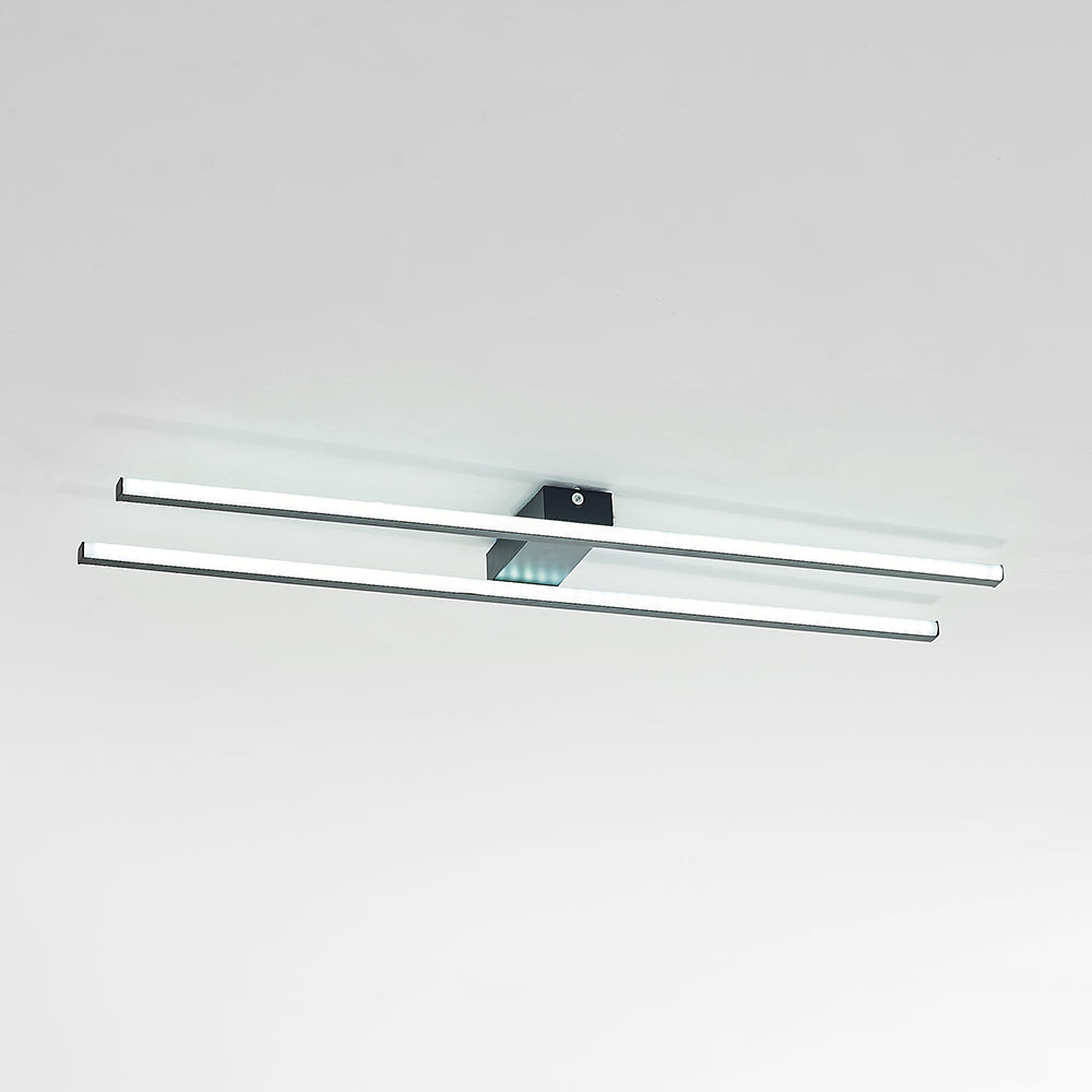 Arisha Minimalista LED Plafoniera Metallo Nera/Bianco Doppia Linea Soggiorno/Camera da Letto