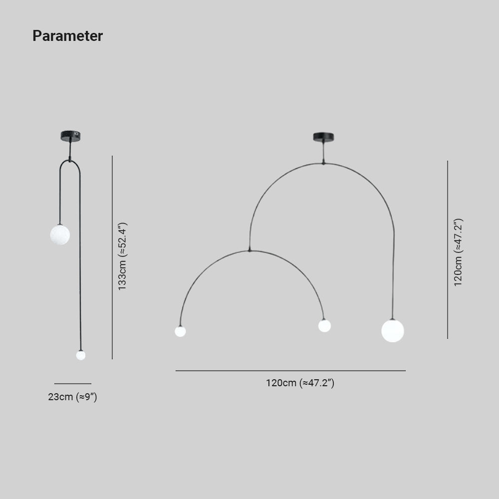 Avi Minimalista LED Lineare Lampada a Sospensione Metallo Vetro Nero Soggiorno/Camera da Letto
