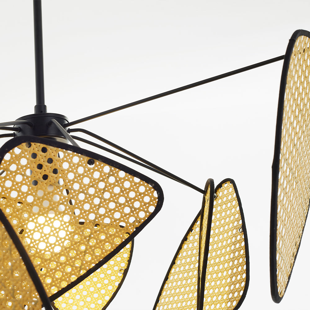 Ritta LED Lampada a Sospensione Rattan Griglia a Rame/Metallo
