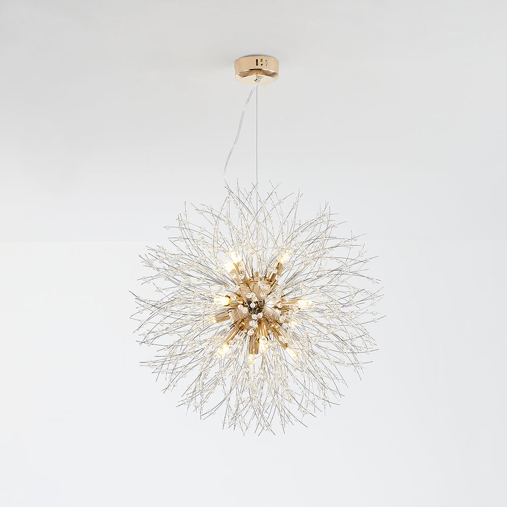 Lili Moderne Lampade a Sospensione Metallo/Vetro Nero/Oro Dandelion