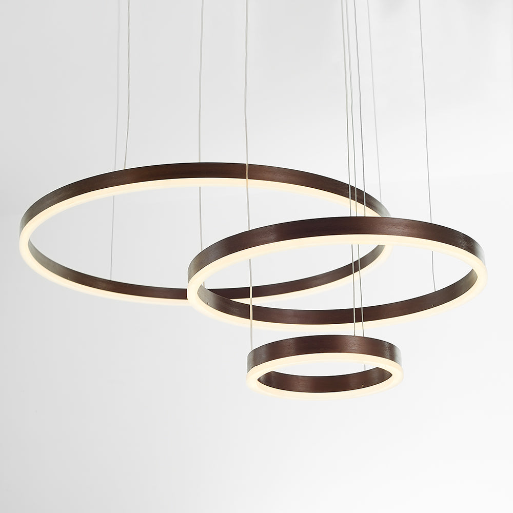 Arisha Lampada a Sospensione Metallo Nero/Oro/Caffè Tir-Cerchio Moderna