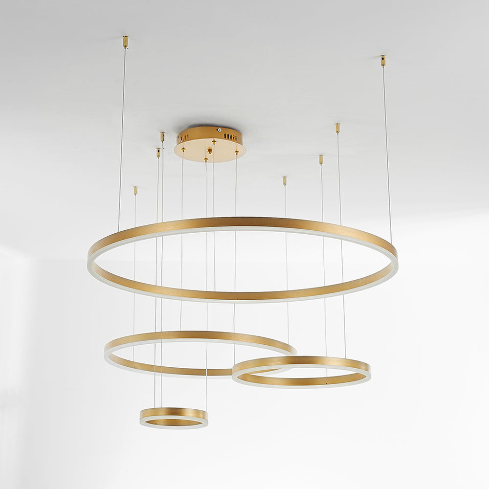 Arisha Lampada a Sospensione Metallo Nero/Oro/Caffè Tir-Cerchio Moderna