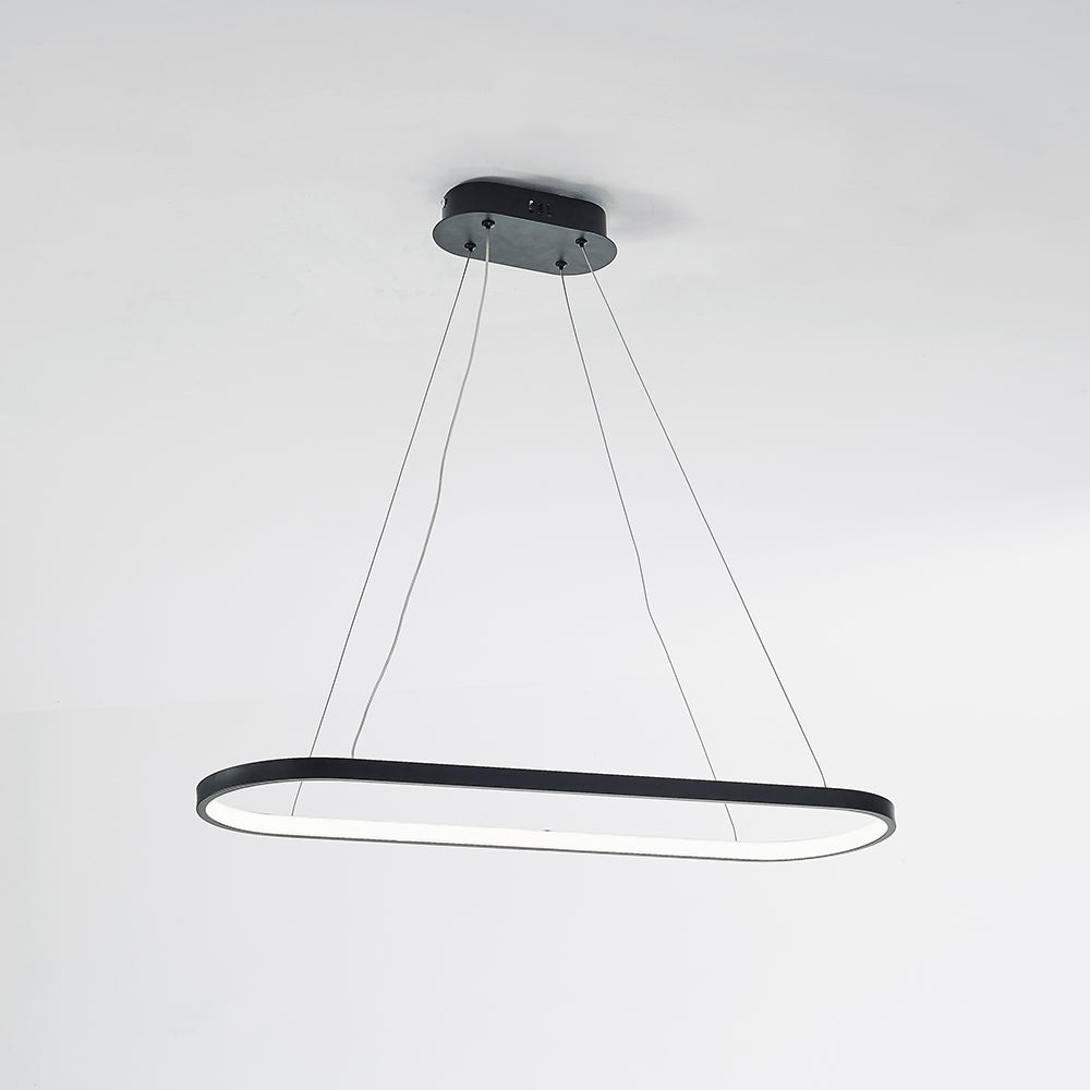 Arisha Lampada a Sospensione Nero/Bianco/Oro Ovale Minimalista Appeso