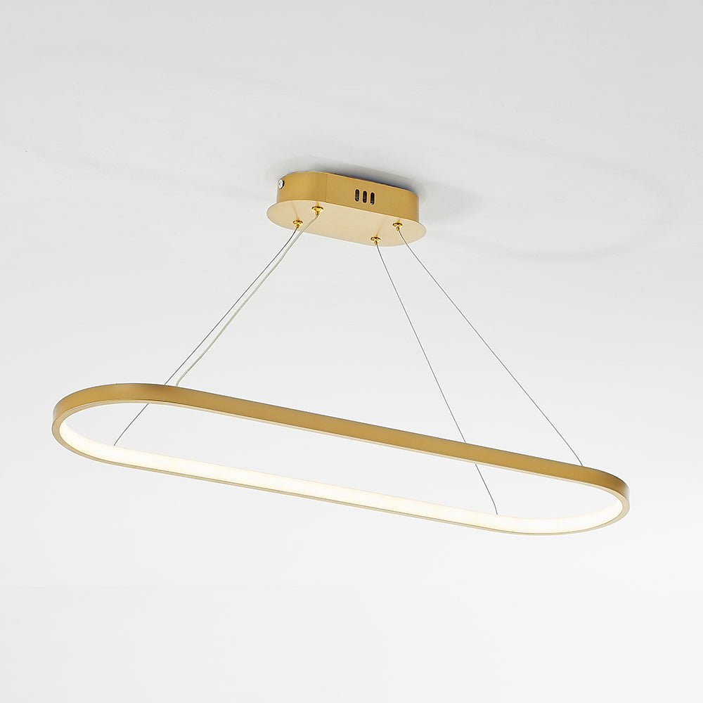 Arisha Lampada a Sospensione Nero/Bianco/Oro Ovale Minimalista Appeso