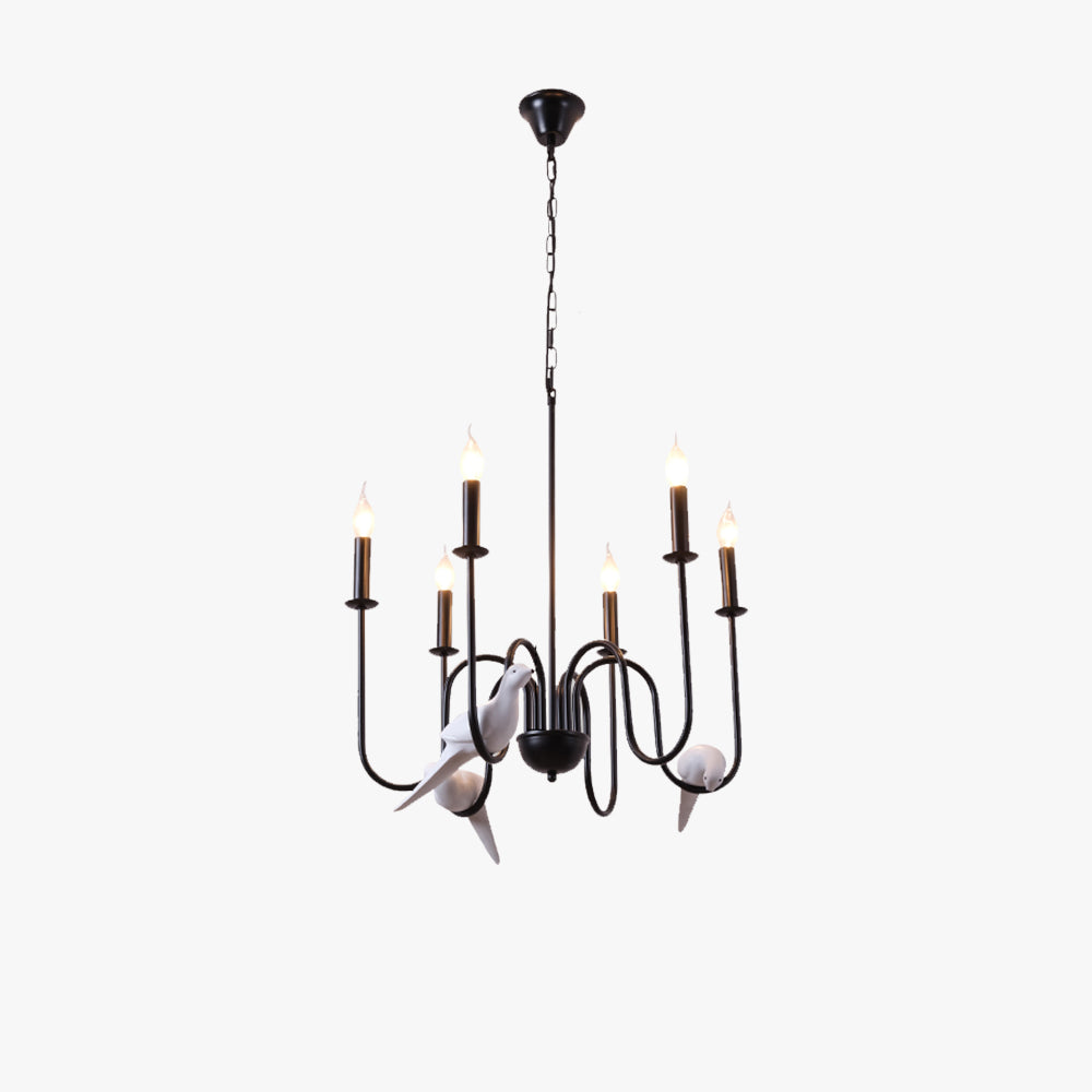 Silva Vintage Metallo/Acrilico LED Lux Lampadario Nero Camera da Letto/Soggiorno