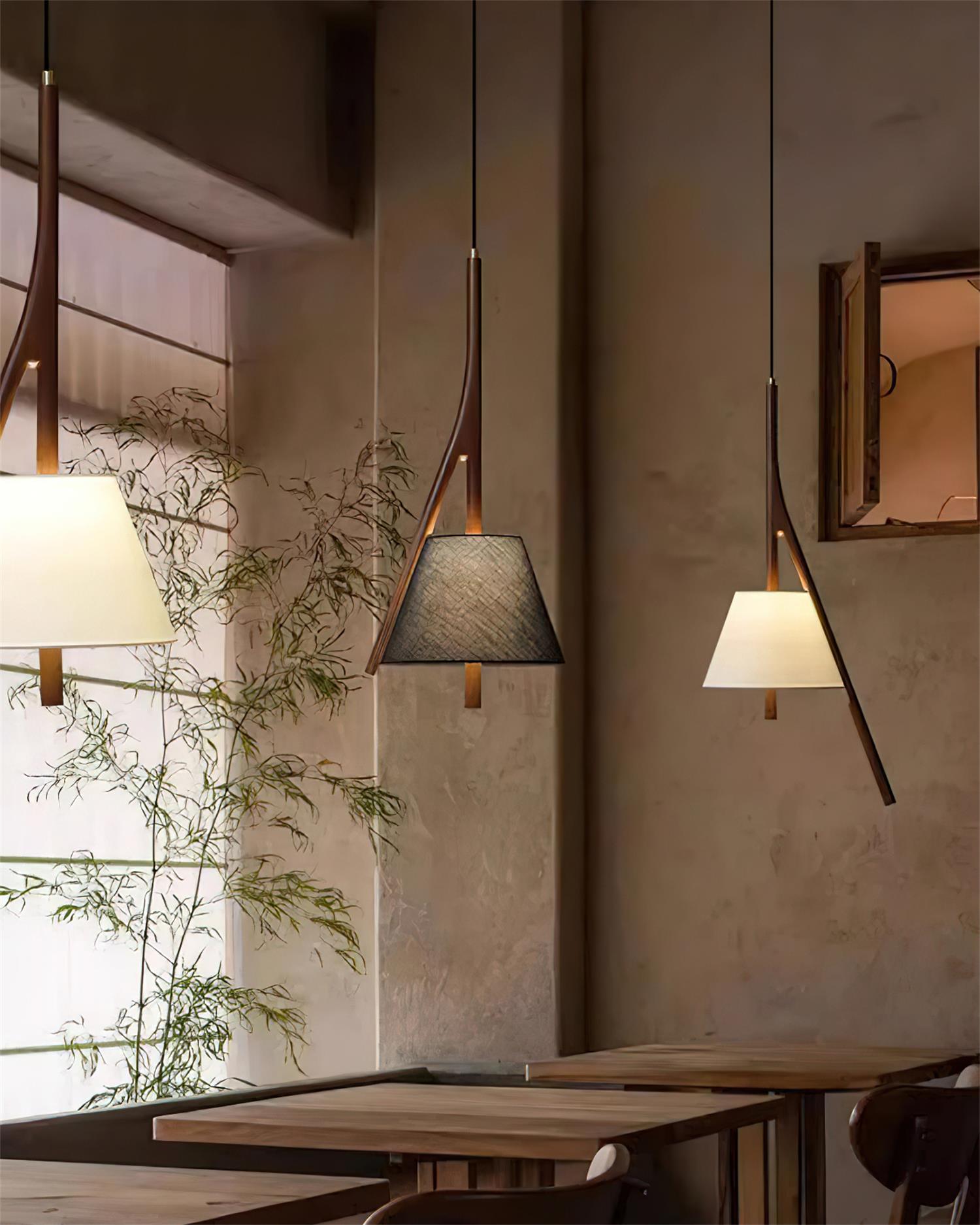 Zovenarae Triangular Wood Pendant Light - Blowlighting