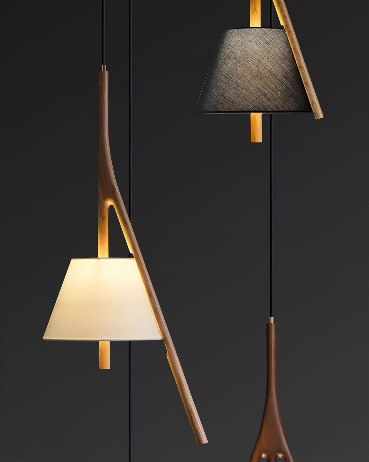 Zovenarae Triangular Wood Pendant Light - Blowlighting