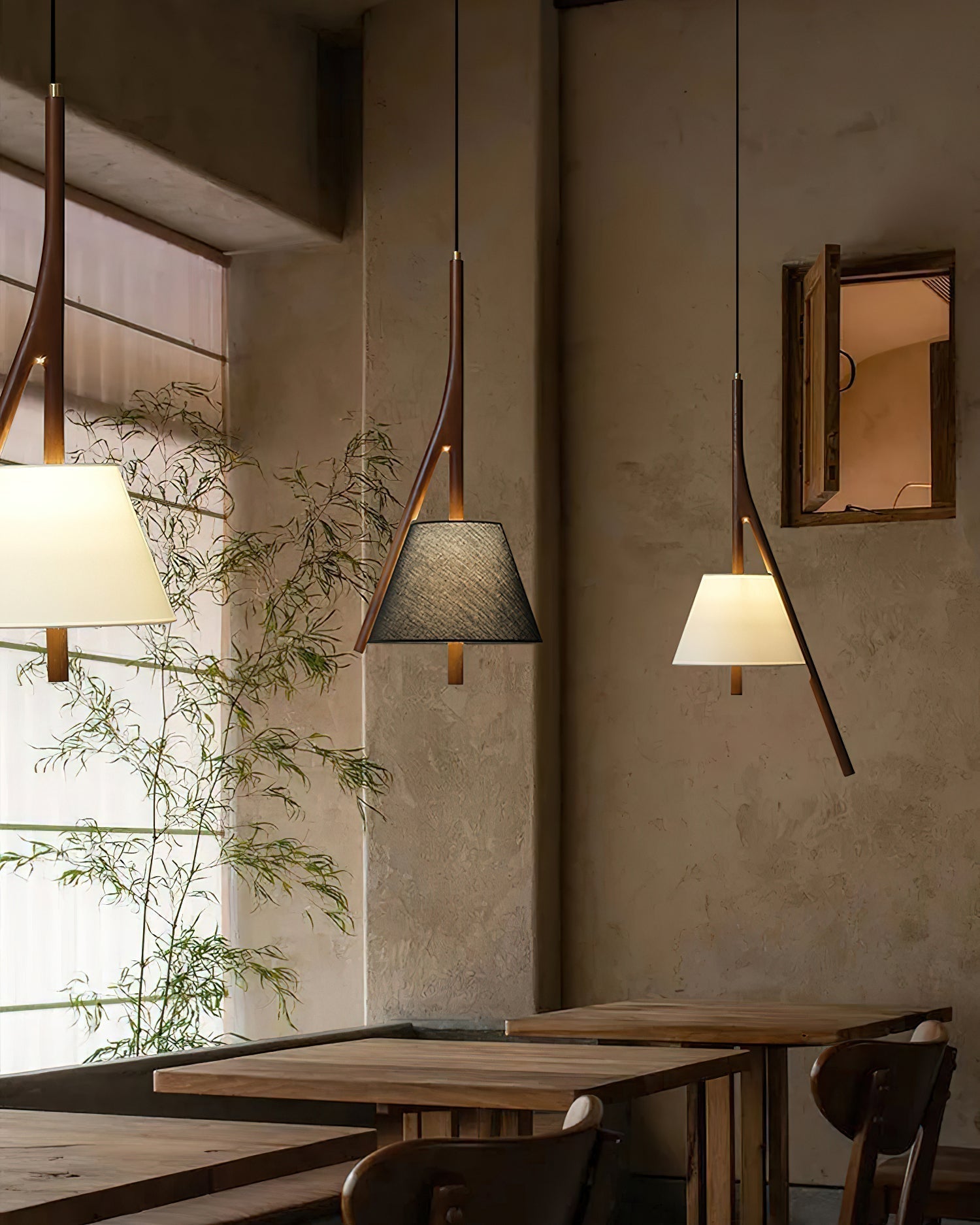 Zovenarae Triangular Wood Pendant Light - Blowlighting