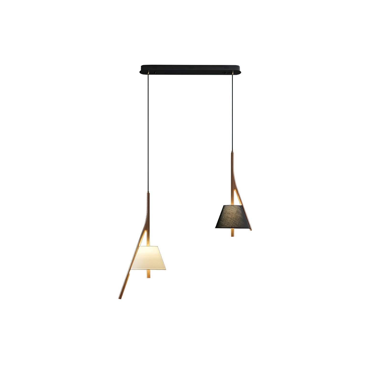 Zovenarae Triangular Wood Pendant Light - Blowlighting