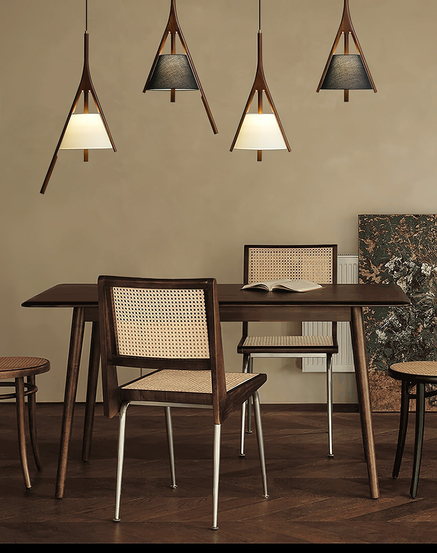 Zovenarae Triangular Wood Pendant Light - Blowlighting