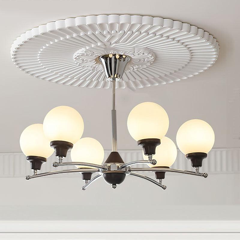 Walnut Glass Ball Chandelier - Blowlighting