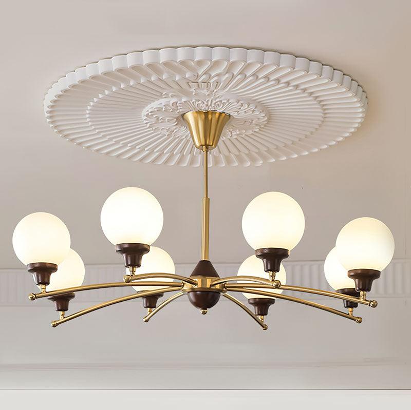 Walnut Glass Ball Chandelier - Blowlighting