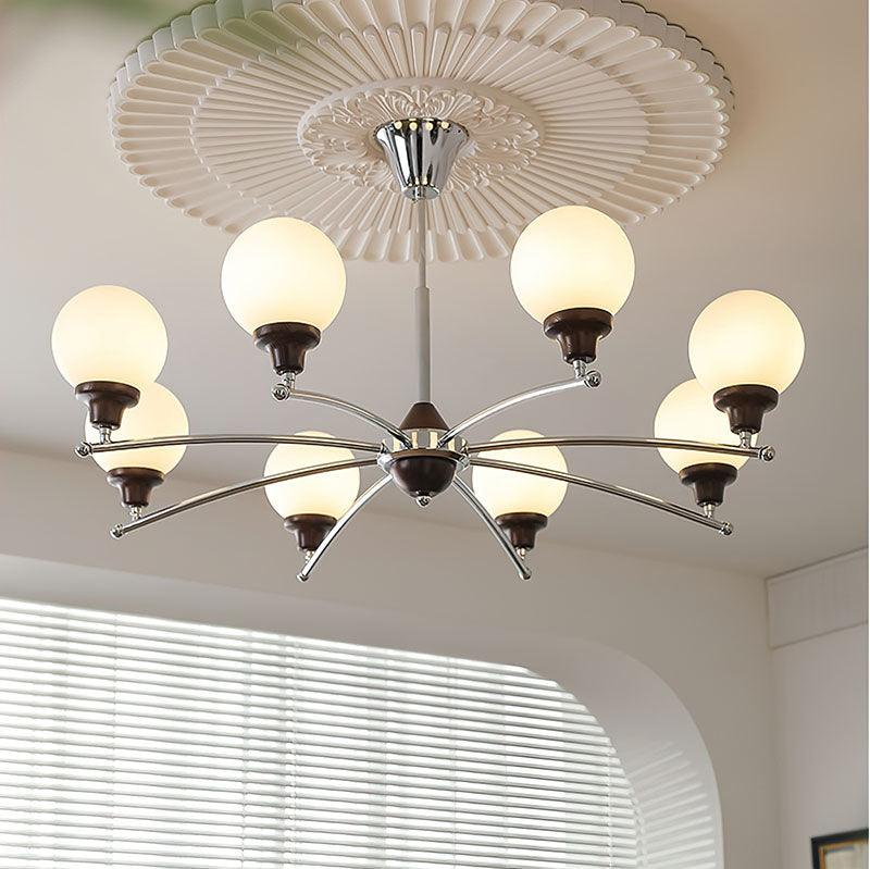 Walnut Glass Ball Chandelier - Blowlighting