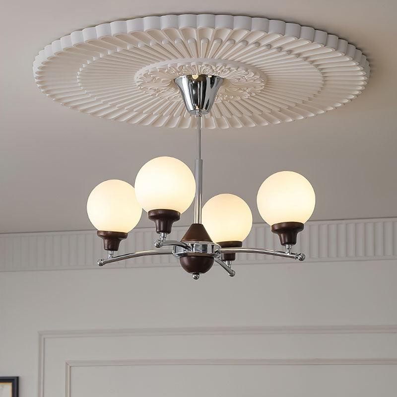 Walnut Glass Ball Chandelier - Blowlighting