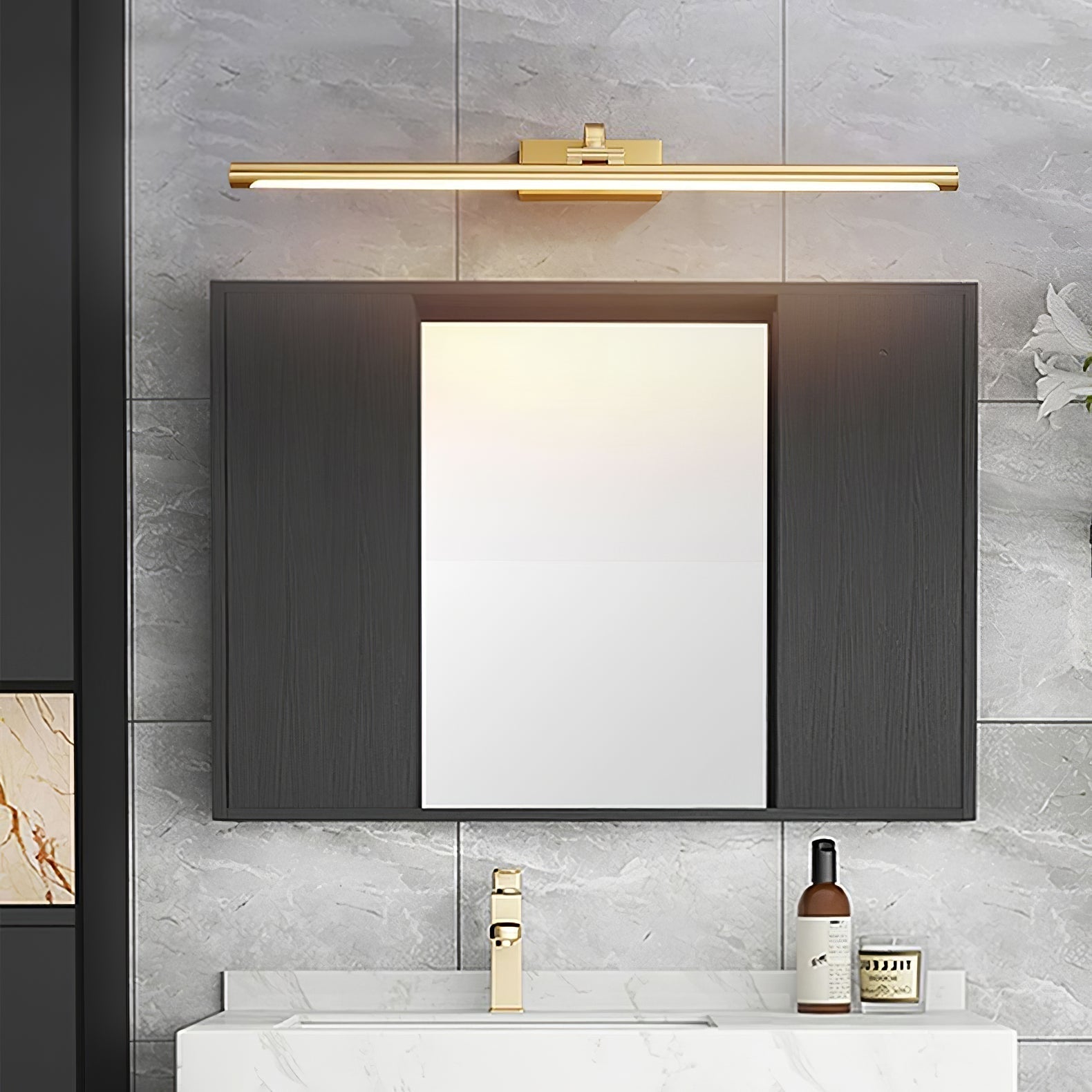 Walnut Color Linear LED Wall Light - Blowlighting