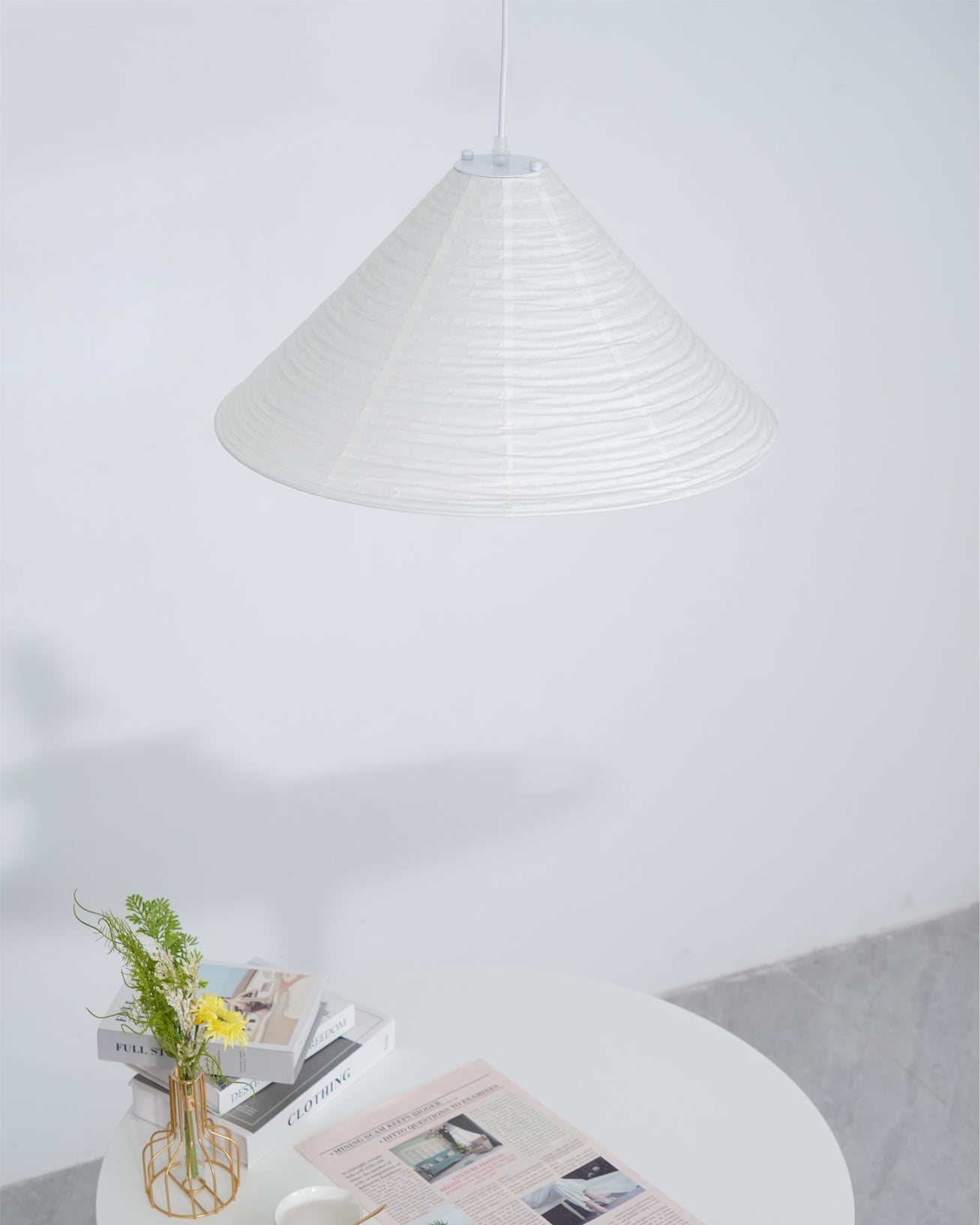 Washi Paper Pyramid Pendant Lamp - Blowlighting