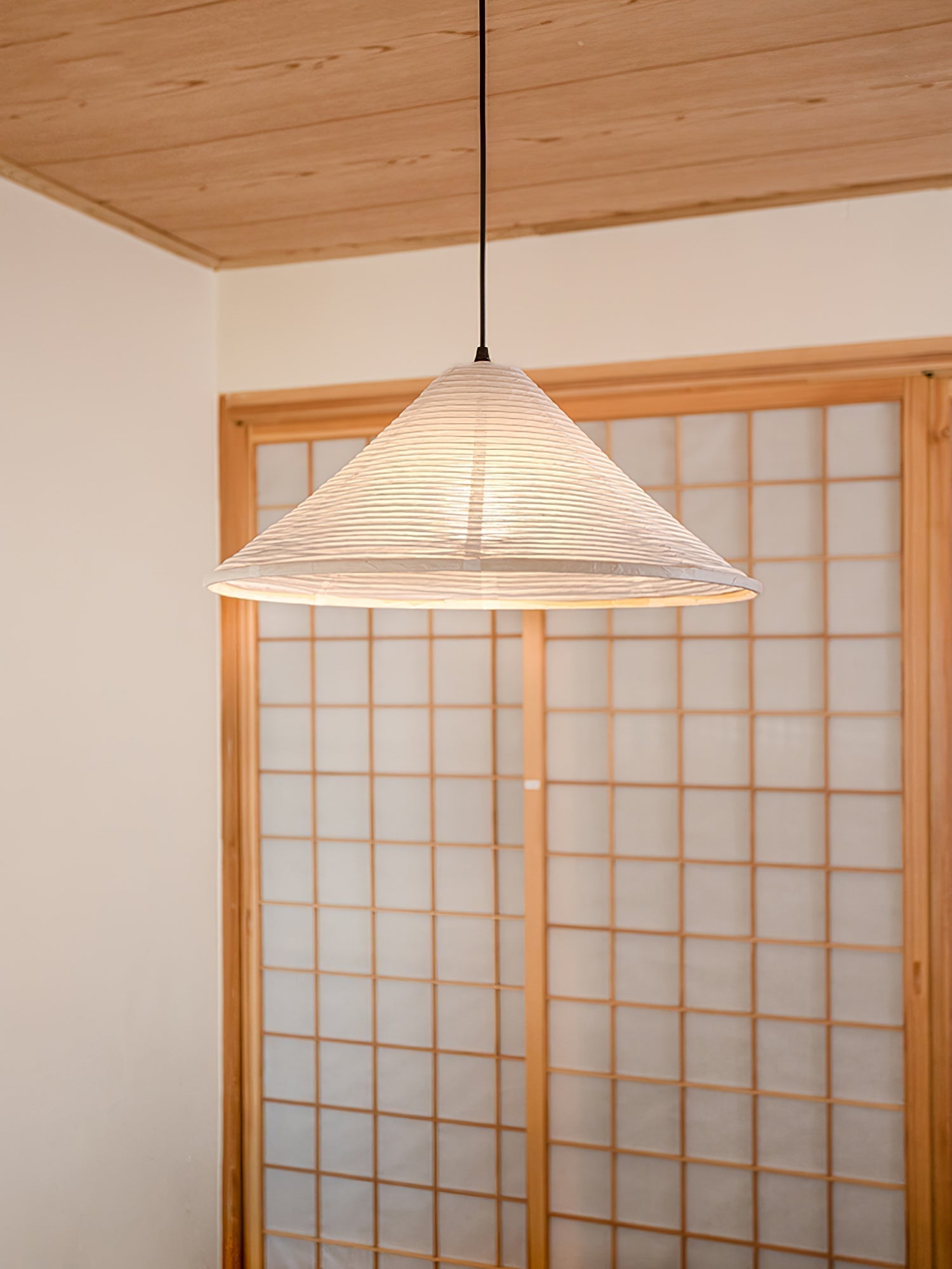 Washi Paper Pyramid Pendant Lamp - Blowlighting