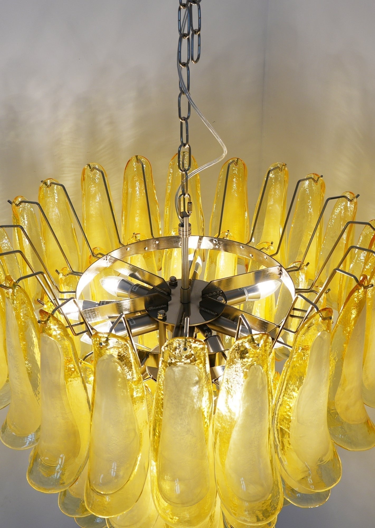 Aurora Chandelier Murano Glass Petal Wave - Blowlighting