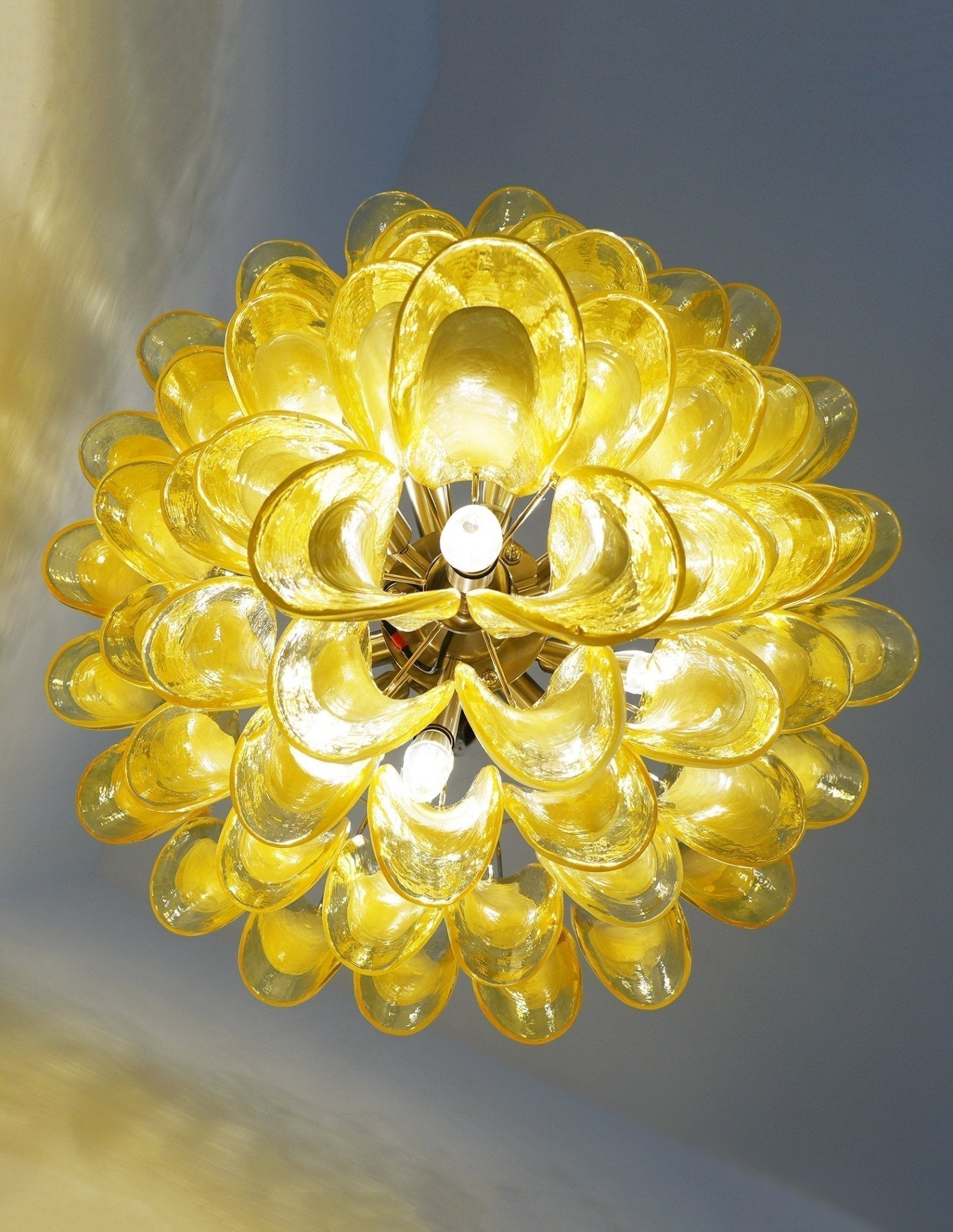 Aurora Chandelier Murano Glass Petal Wave - Blowlighting