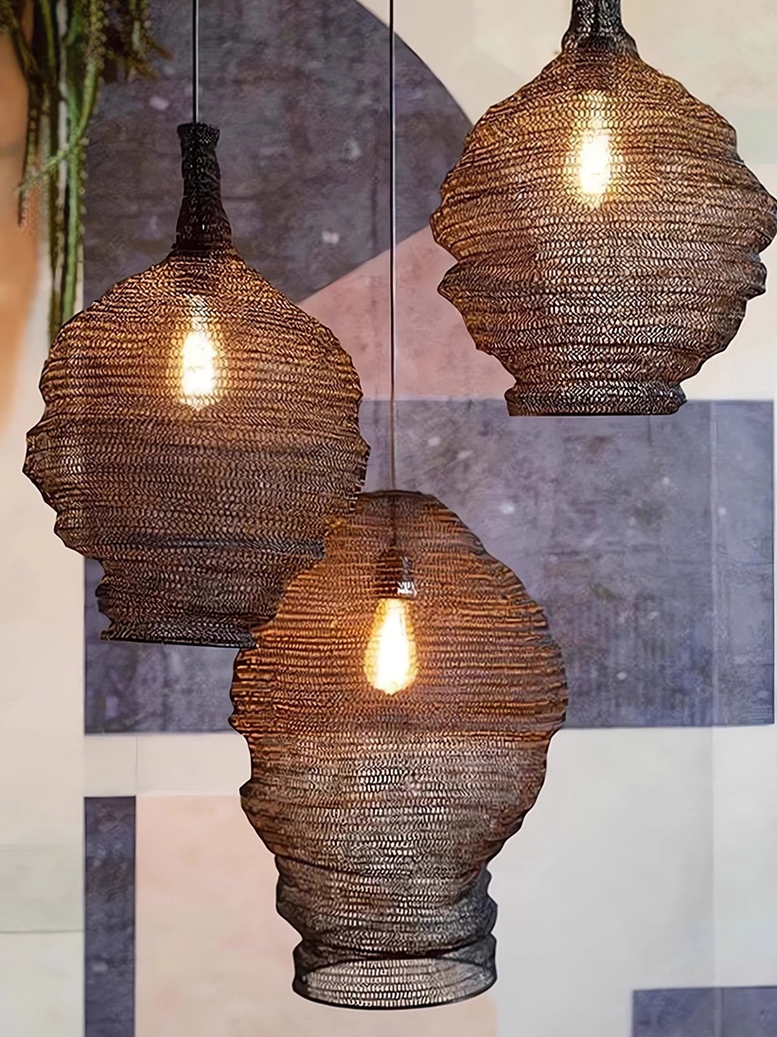Hive Industrial Wire Pendant Lamps - Blowlighting