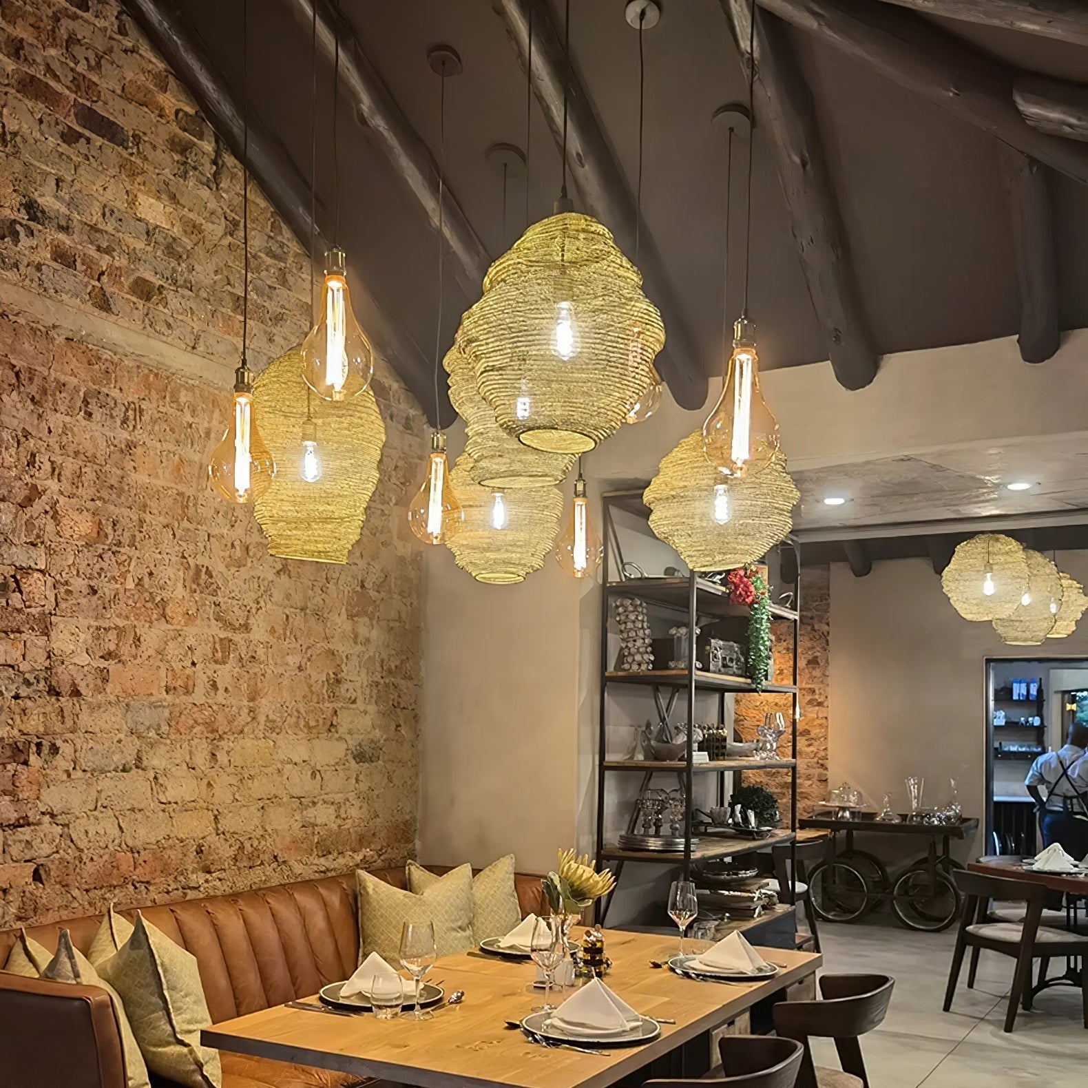 Hive Industrial Wire Pendant Lamps - Blowlighting