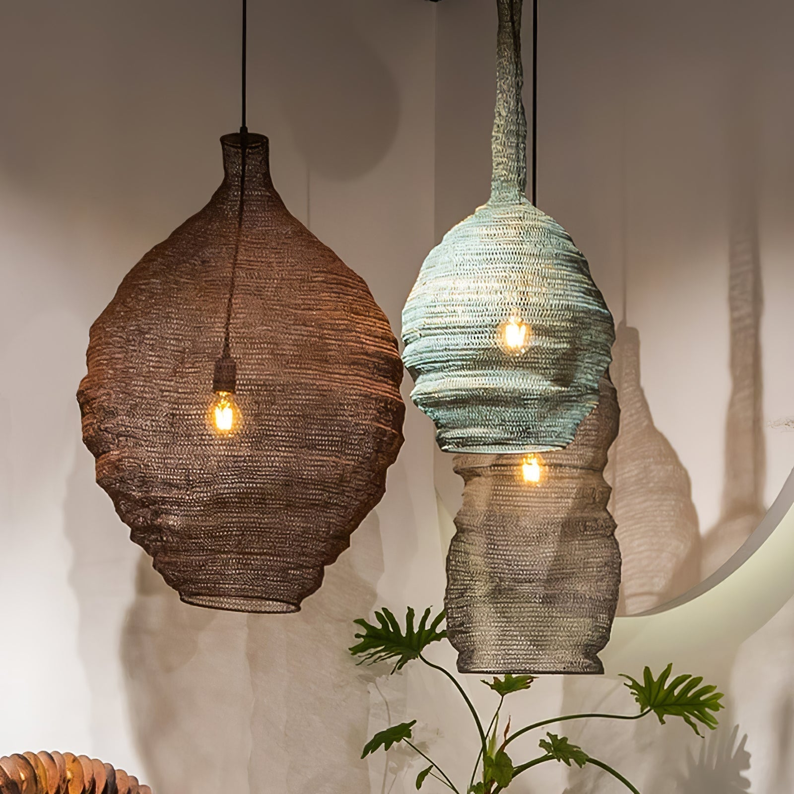 Hive Industrial Wire Pendant Lamps - Blowlighting
