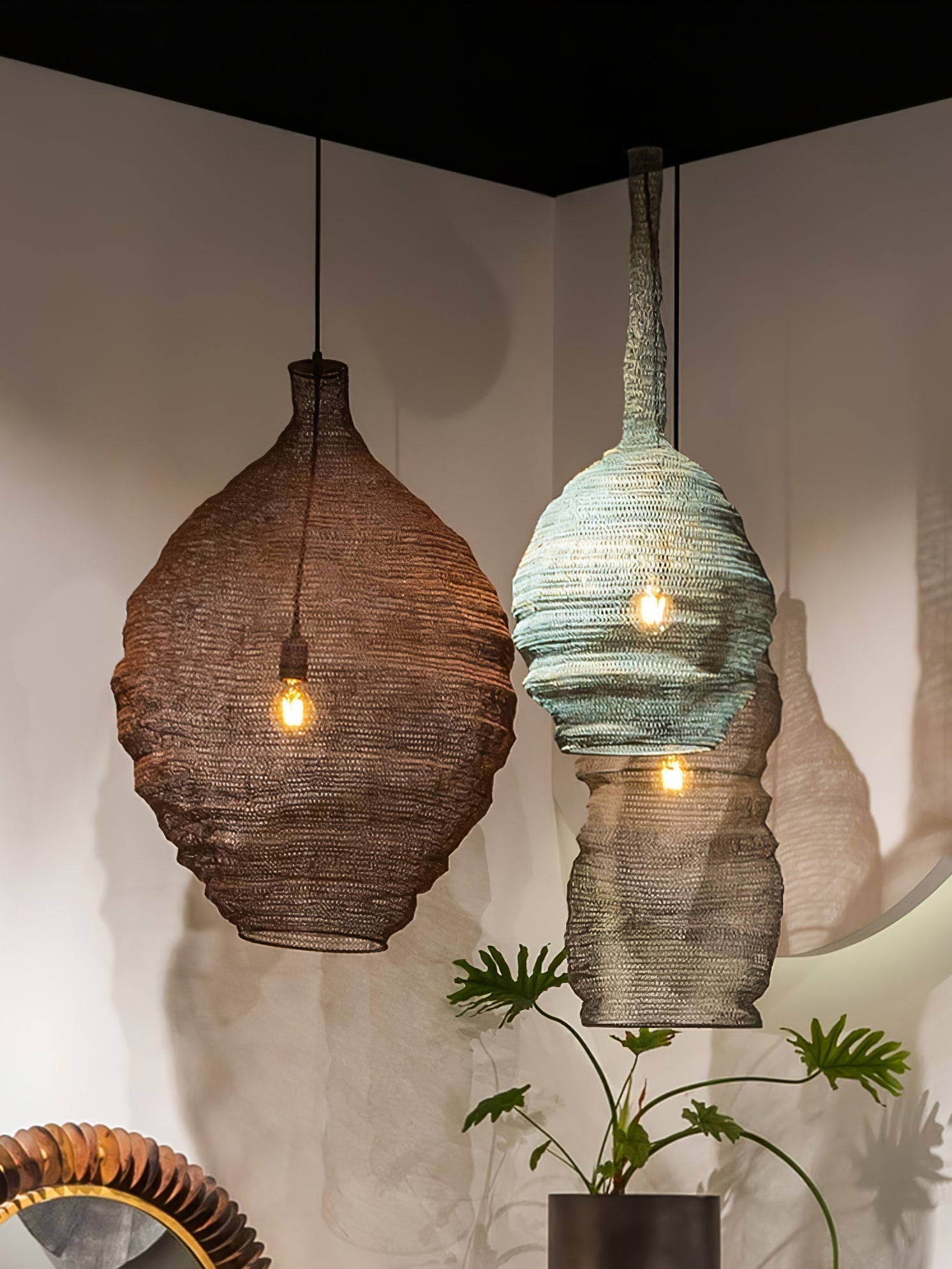 Hive Industrial Wire Pendant Lamps - Blowlighting