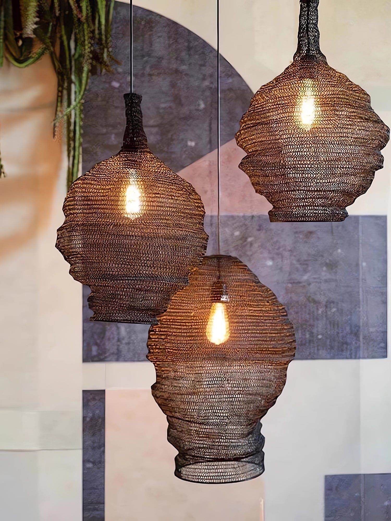 Hive Industrial Wire Pendant Lamps - Blowlighting
