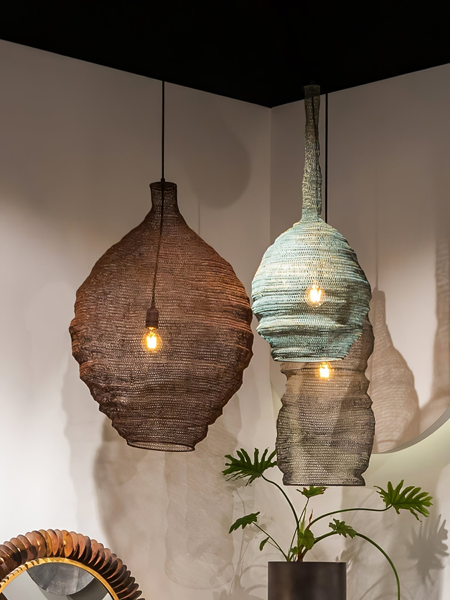 Hive Industrial Wire Pendant Lamps - Blowlighting