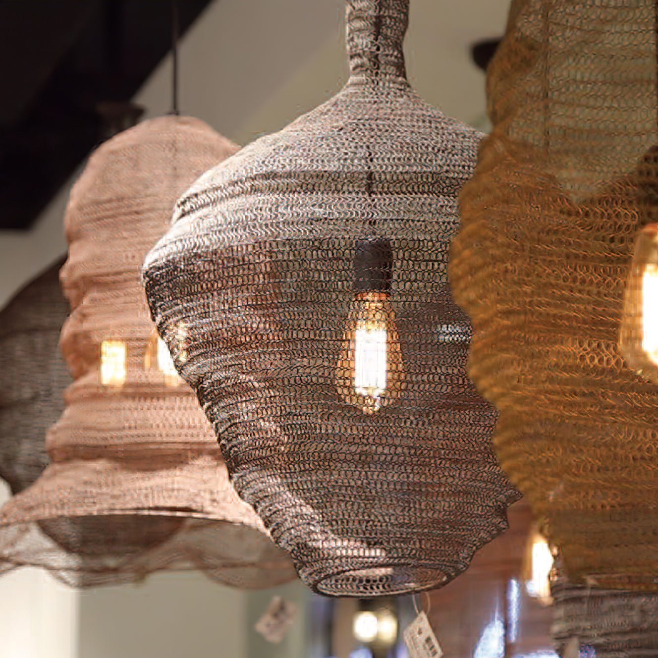 Hive Industrial Wire Pendant Lamps - Blowlighting