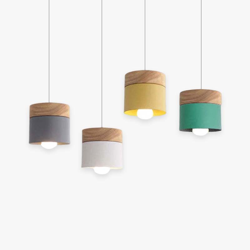 Valentina Nordiche Colorato LED Lampade a Sospensione Metallo/Legno Globo Soggiorno/Camera da Letto