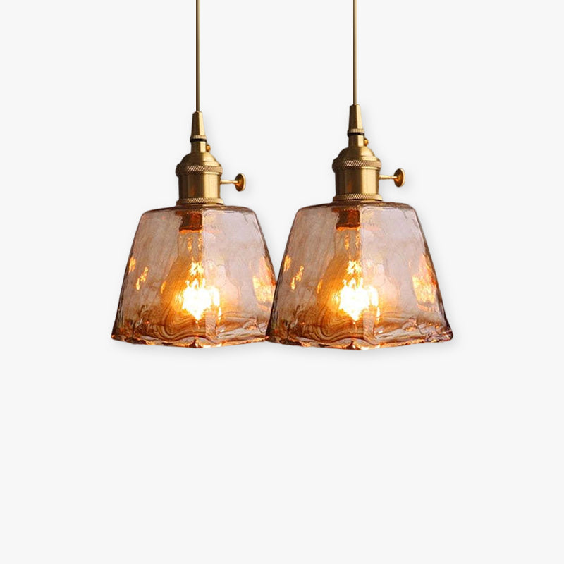 Levy Lampada a Sospensione Industriale Stile Vintage Retro Metallo/Vetro Ottone