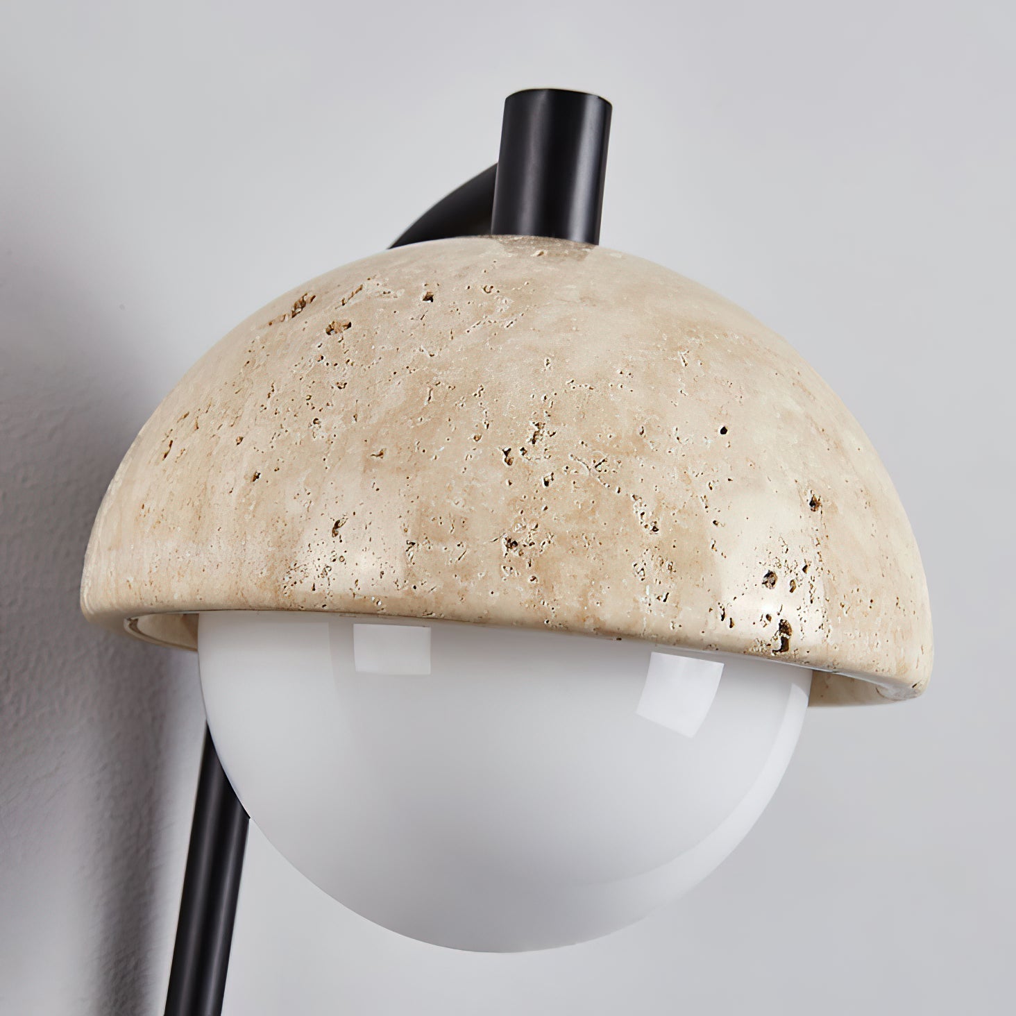 Civarir Modern Minimalist Beige Travertine Wall Lamp - Lamp Copper