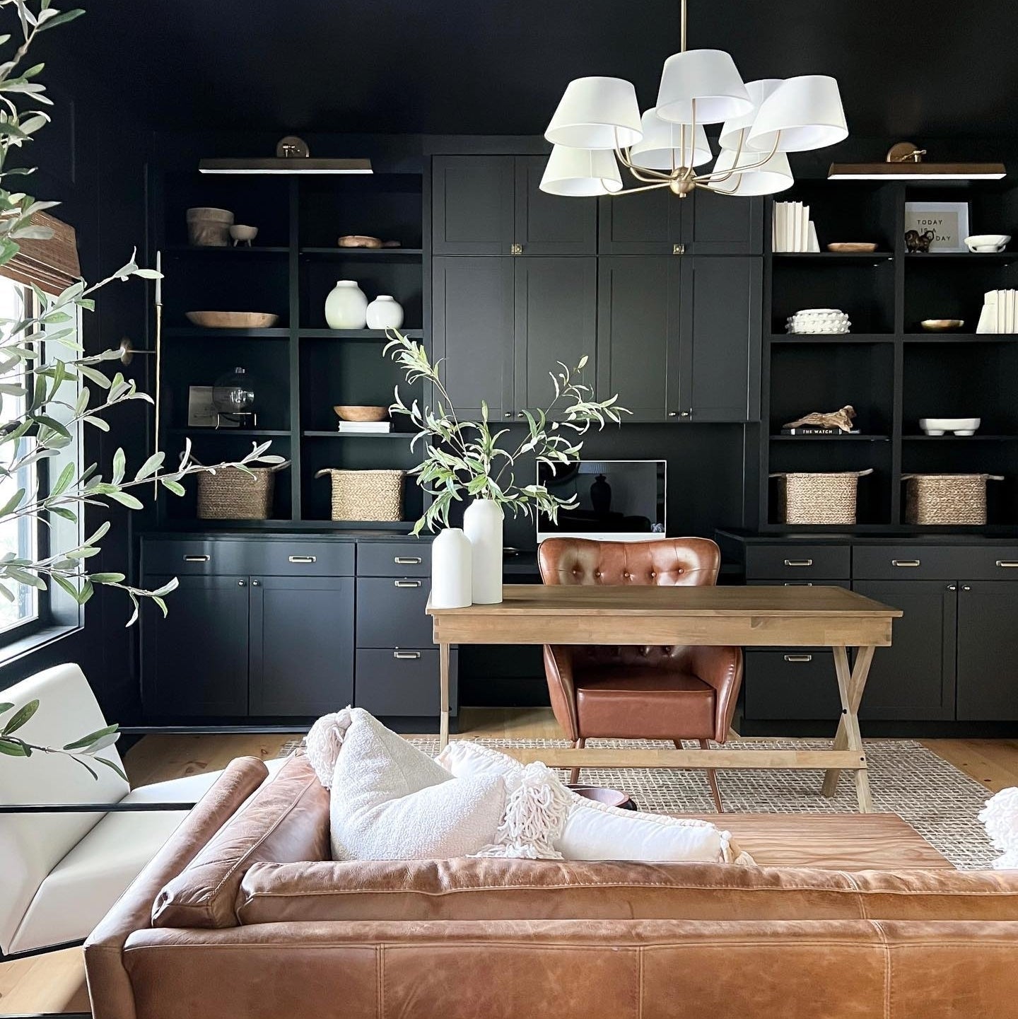 Arcara Vintage Industrial Brass Fabric Chandelier - Lamp Copper