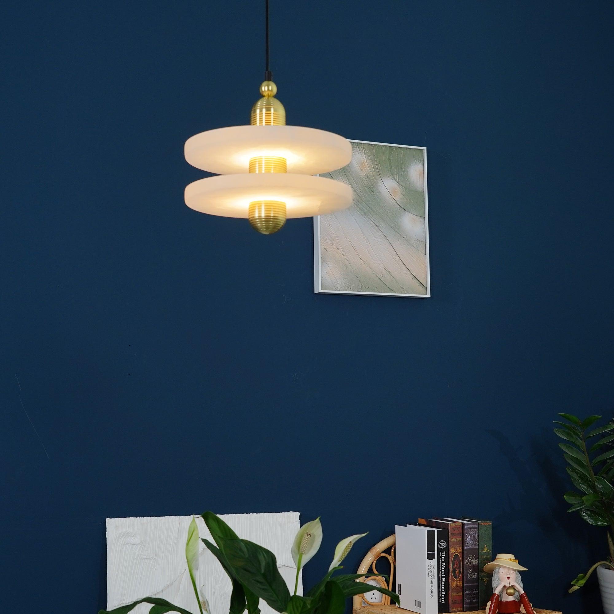 Goose White Alabaster Copper Pendant Lamp - Letslighting