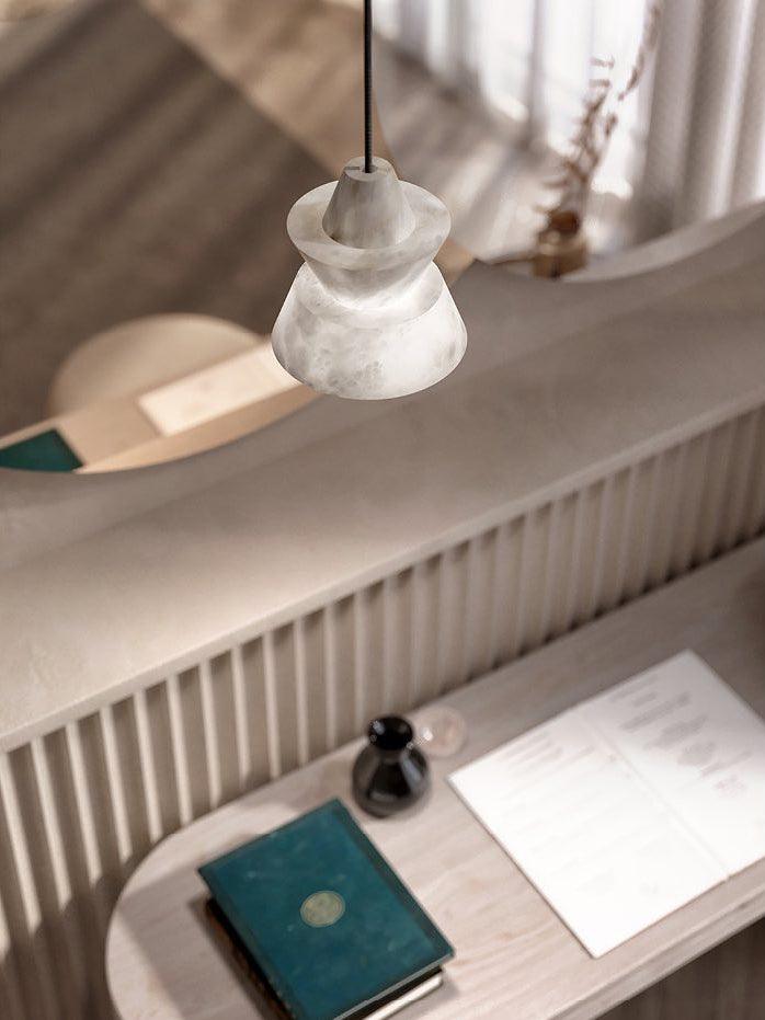 Curineth Minimalist Alabaster Pendant Light - Neutralighting
