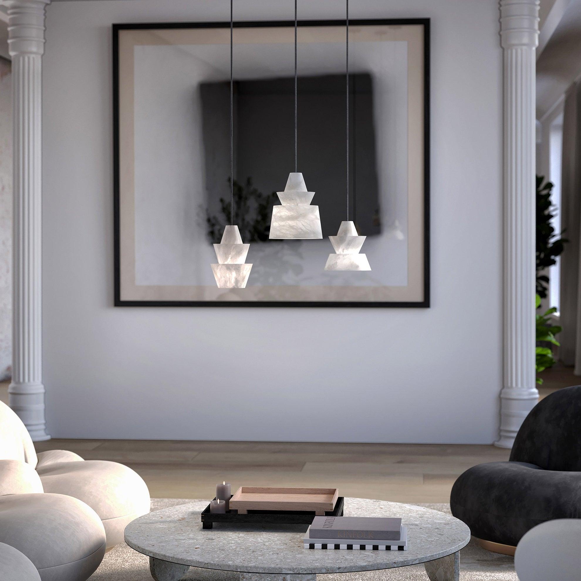 Curineth Minimalist Alabaster Pendant Light - Neutralighting