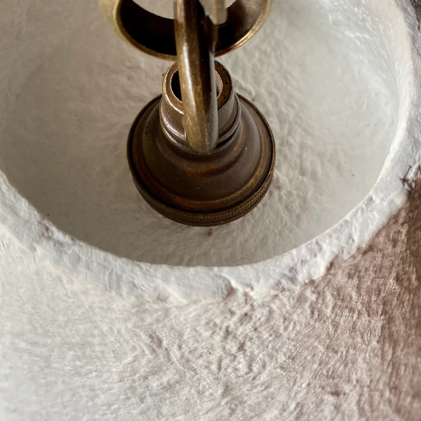 Zavelila Modern Minimalist White Plaster Metal Pendant Lamp - Lamp Copper